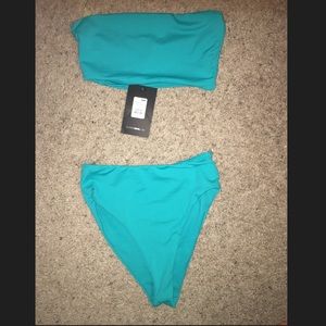 Teal high waisted bikini XS